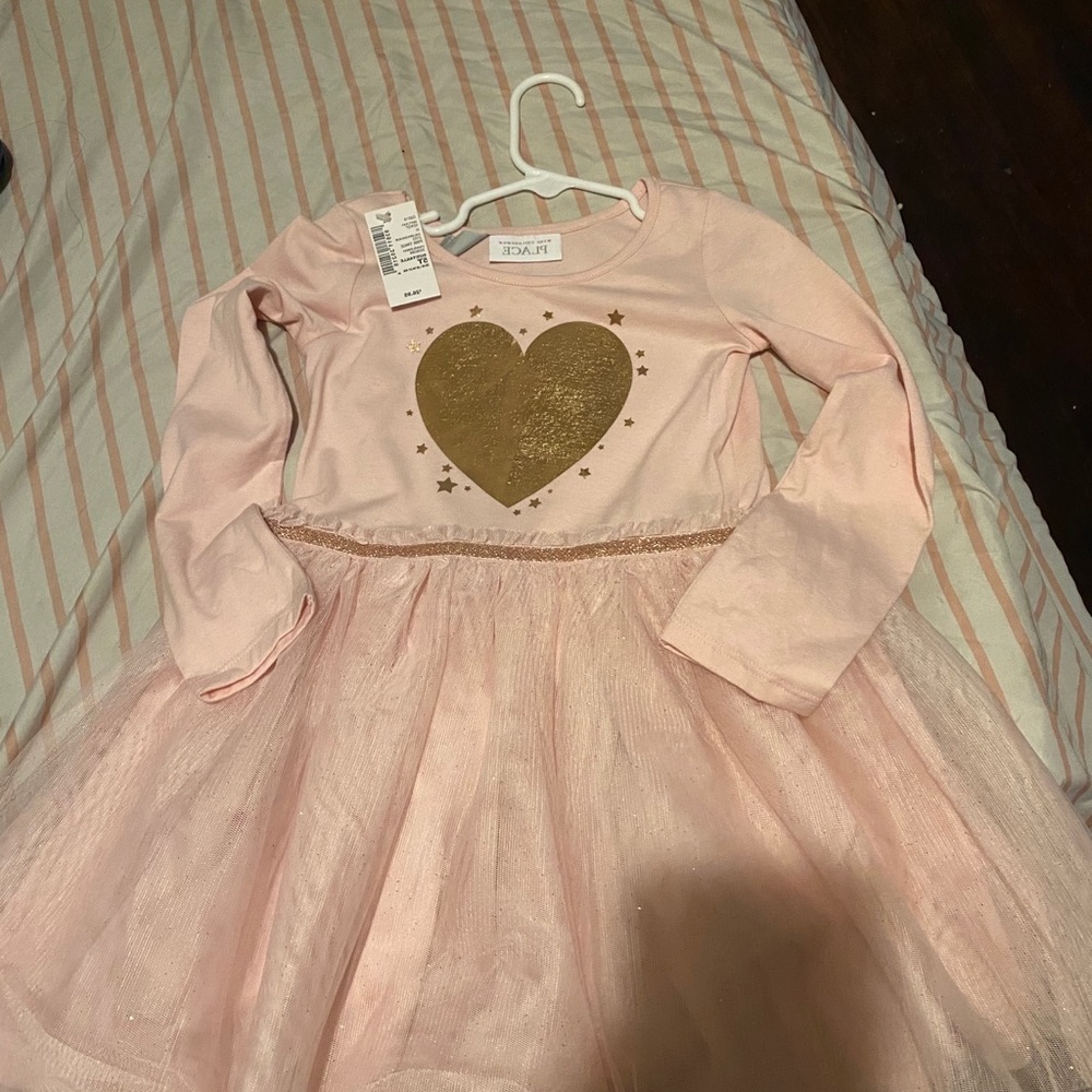 Children’s Place pink and gold toddler girls dress
